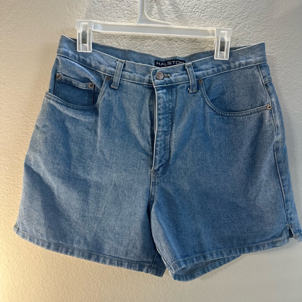 Halston Heritage Women's Blue Denim Shorts